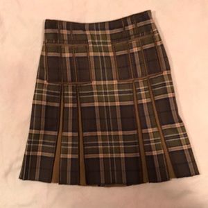PerSe wool plaid skirt.